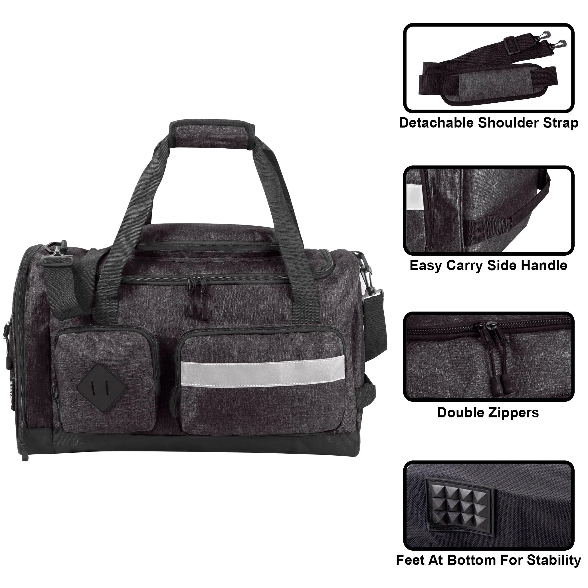 20 Inch Reflective Strip Duffle Bag