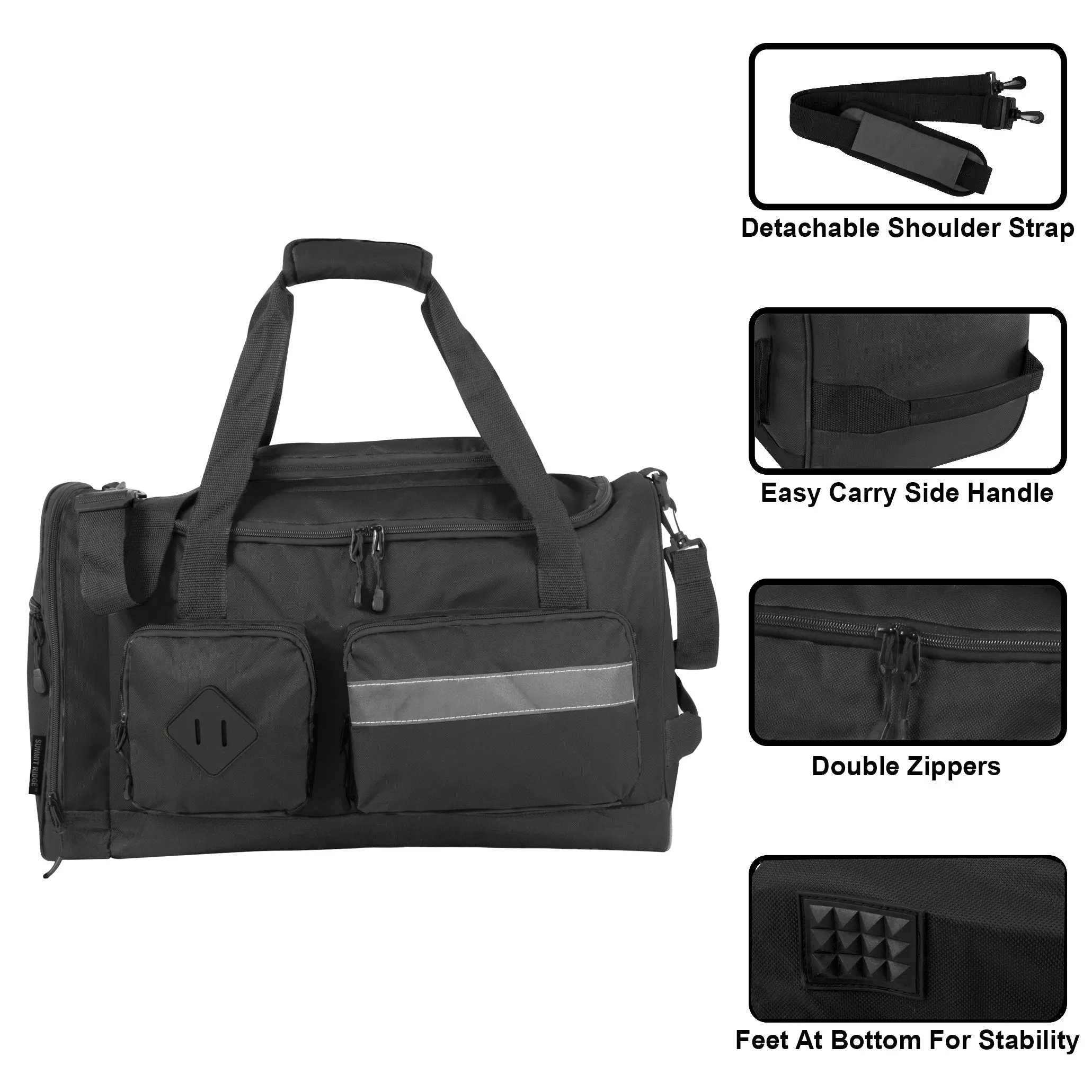 20 Inch Reflective Strip Duffle Bag