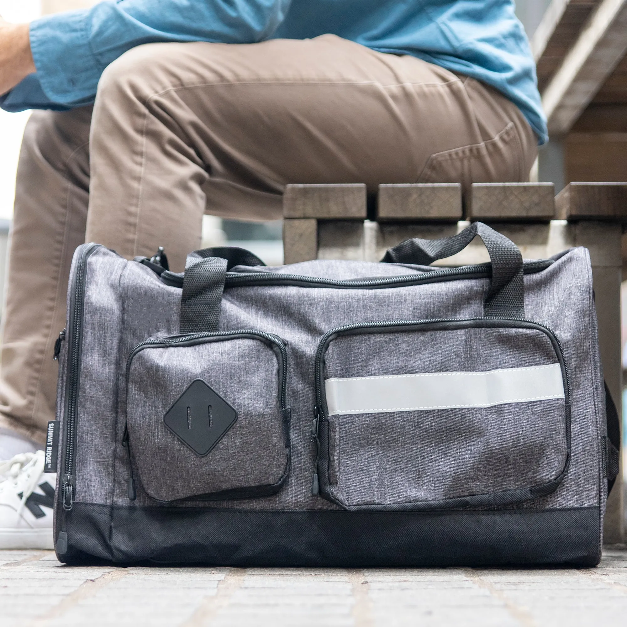 20 Inch Reflective Strip Duffle Bag
