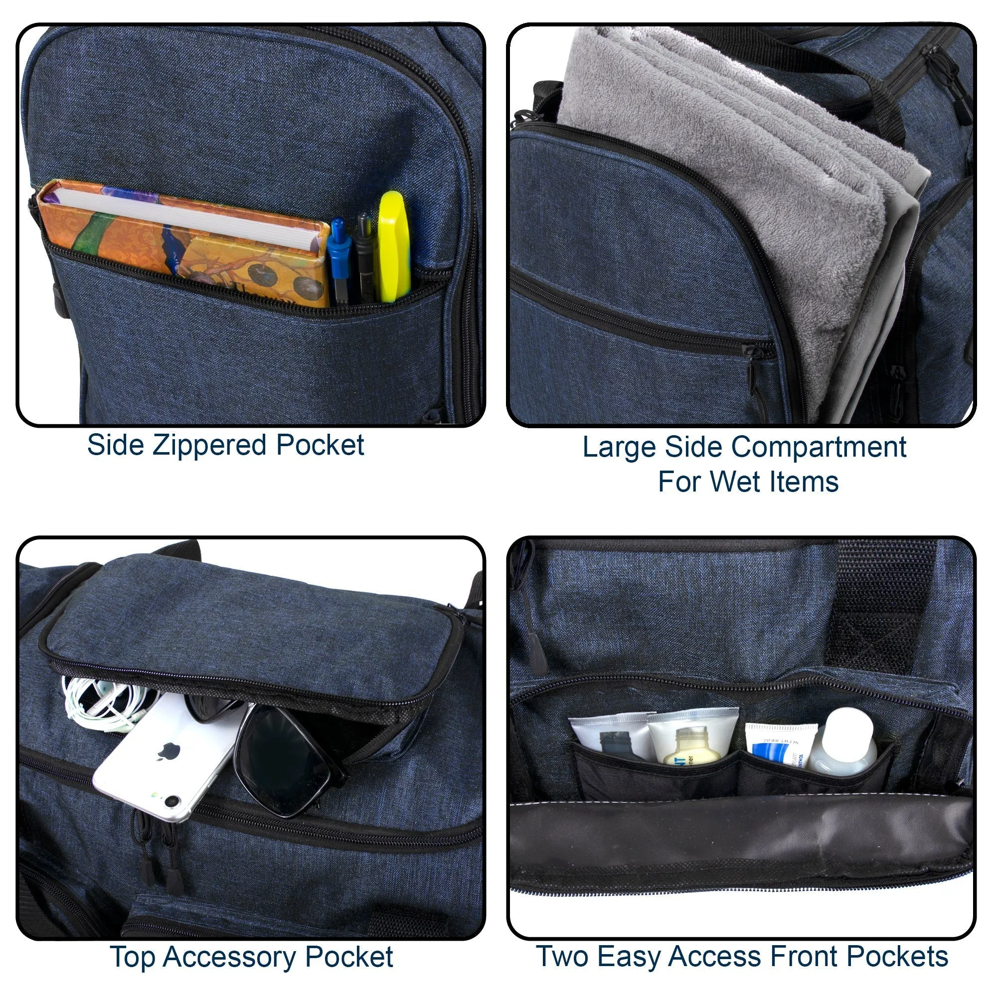 20 Inch Reflective Strip Duffle Bag