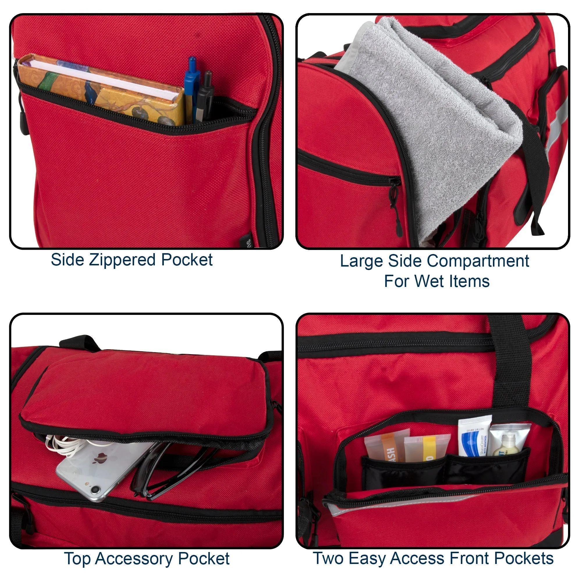 20 Inch Reflective Strip Duffle Bag