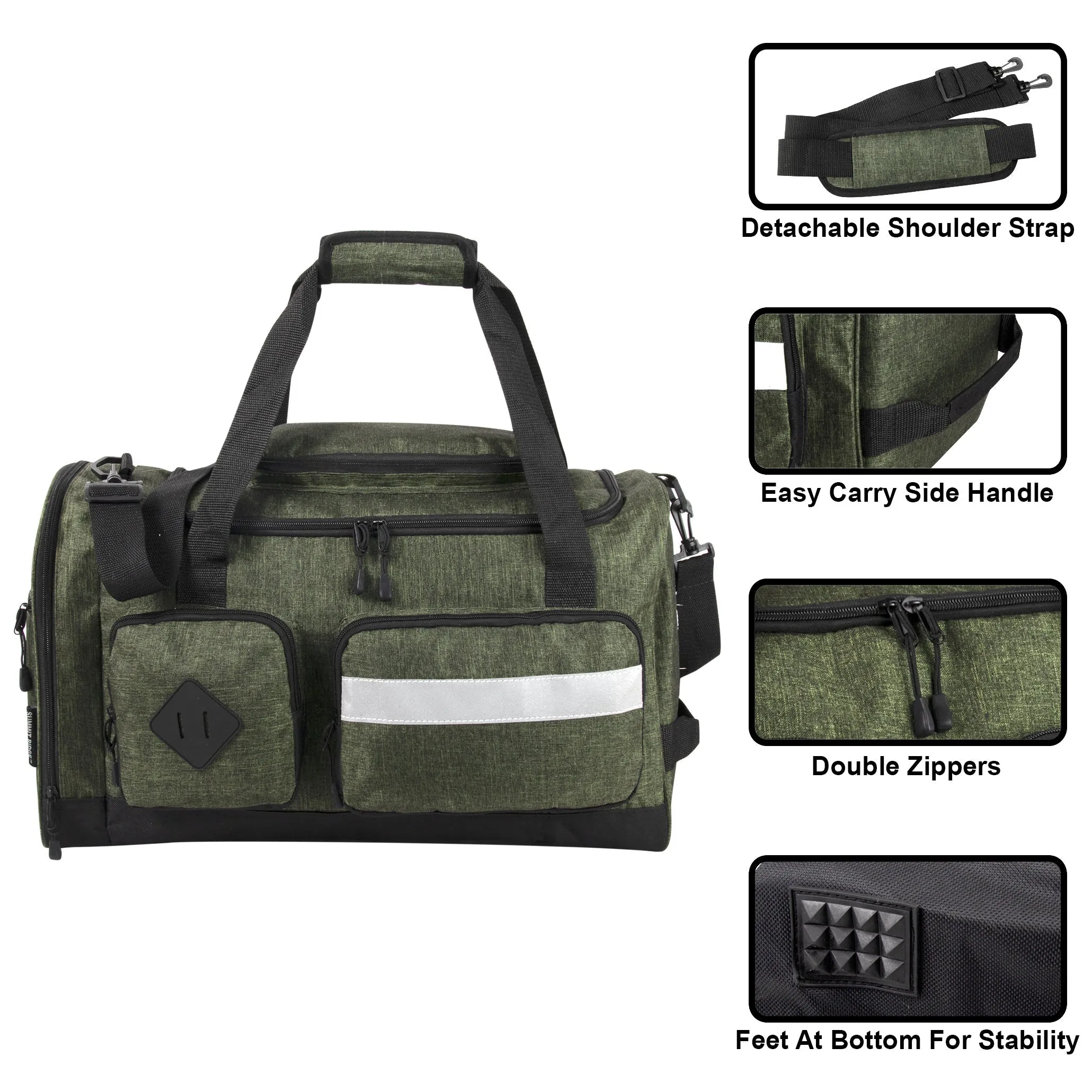 20 Inch Reflective Strip Duffle Bag