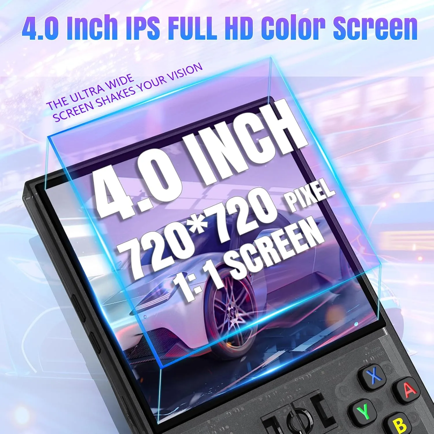 2025 New Upgrade R36MAX Retro Handheld Game Console with 64G Built-in 18000  Classic Games, Portable Hand Held Open Source Linux System 4.0-in 4k HD IPS Screen Video Player (Black 64GB)