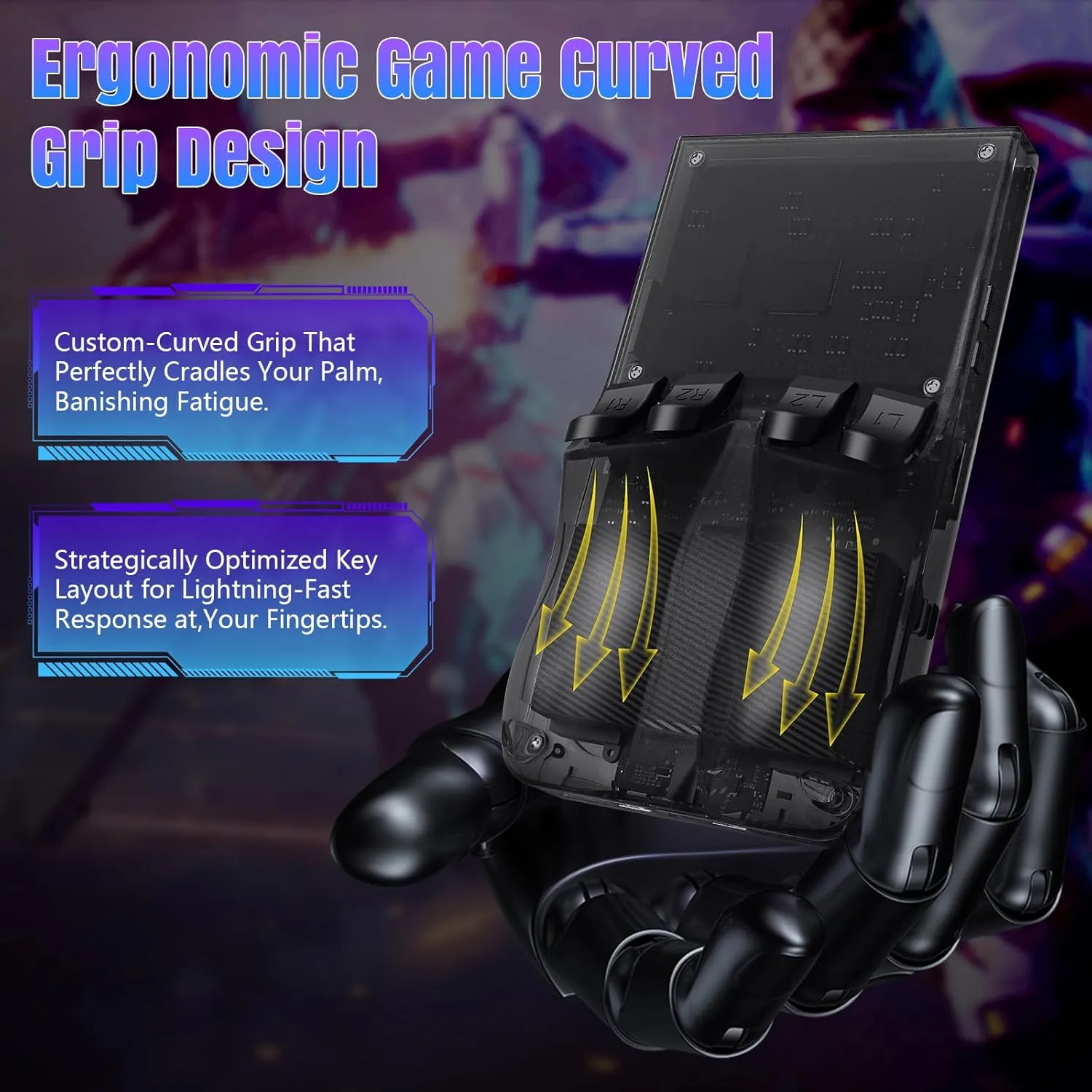 2025 New Upgrade R36MAX Retro Handheld Game Console with 64G Built-in 18000  Classic Games, Portable Hand Held Open Source Linux System 4.0-in 4k HD IPS Screen Video Player (Black 64GB)