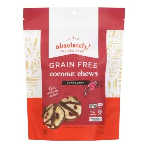 Absolutely Gluten Free Chews: Coconut, Cranberry & 5 Oz (Pack of 12)