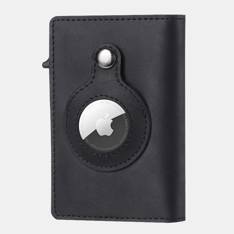 Camel Mountain Apple Airtag Popup Leather Wallet
