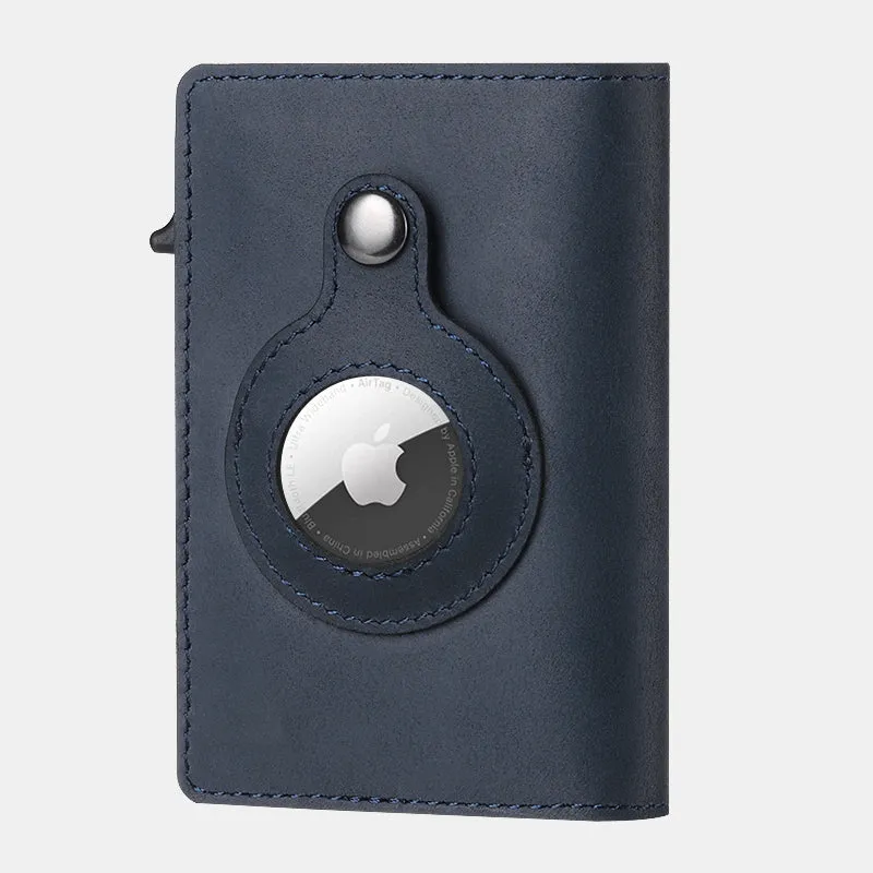 Camel Mountain Apple Airtag Popup Leather Wallet