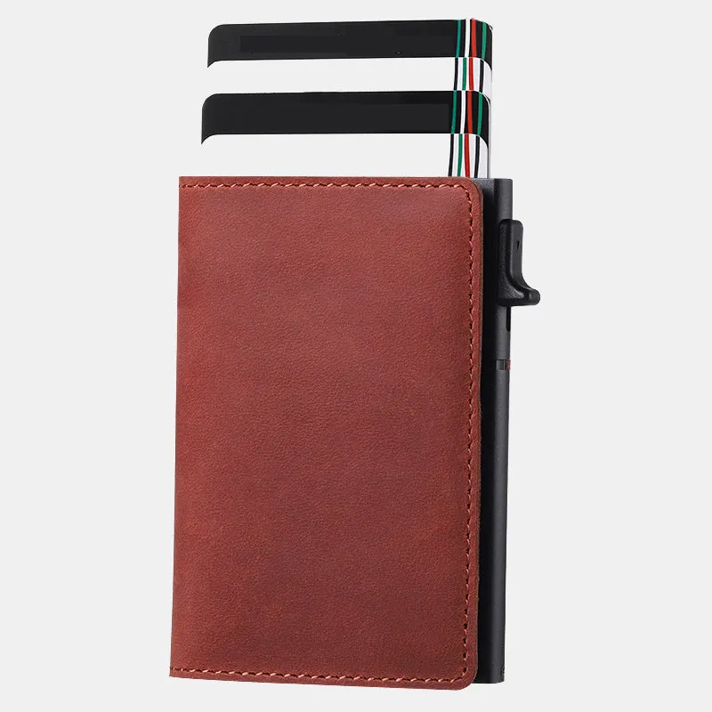Camel Mountain Apple Airtag Popup Leather Wallet