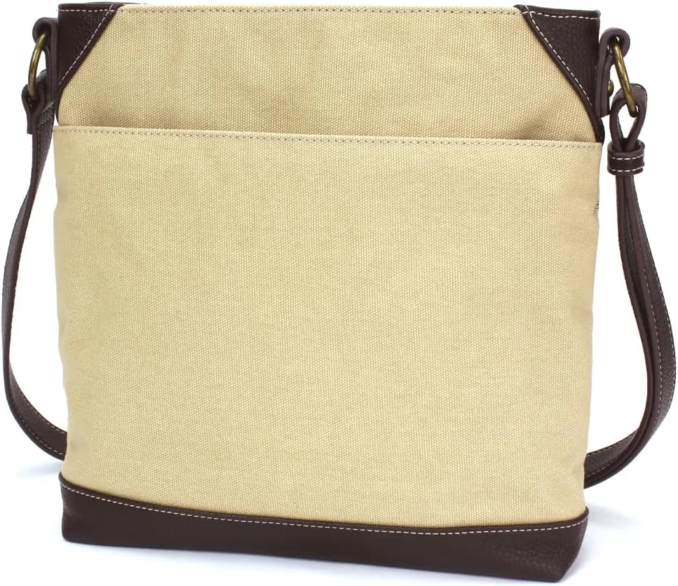 CHALA Canvas Crossbody Women Mid-Size Crossbody Shoulder Purse with Adjustable Strap
