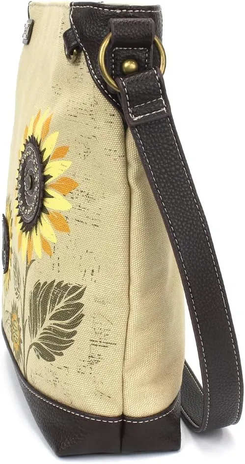 CHALA Canvas Crossbody Women Mid-Size Crossbody Shoulder Purse with Adjustable Strap