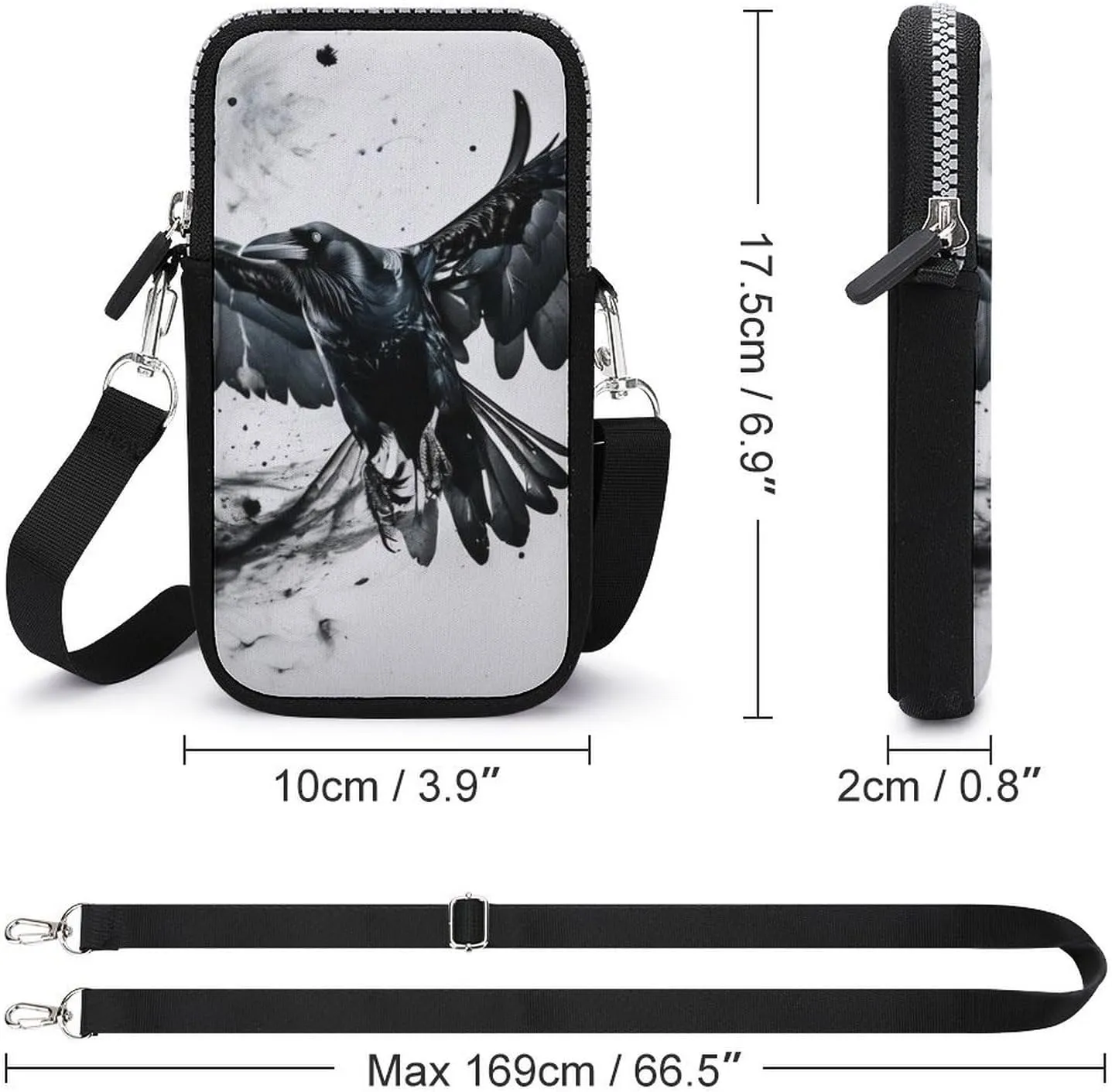 Cool Phone Purse for Men, Portable Phone Pouch for Commuting, Running, Slim Waterproof Crossbody Pack
