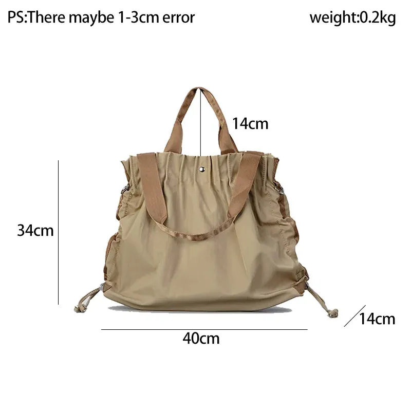 Edite Ruched Detail Nylon Tote