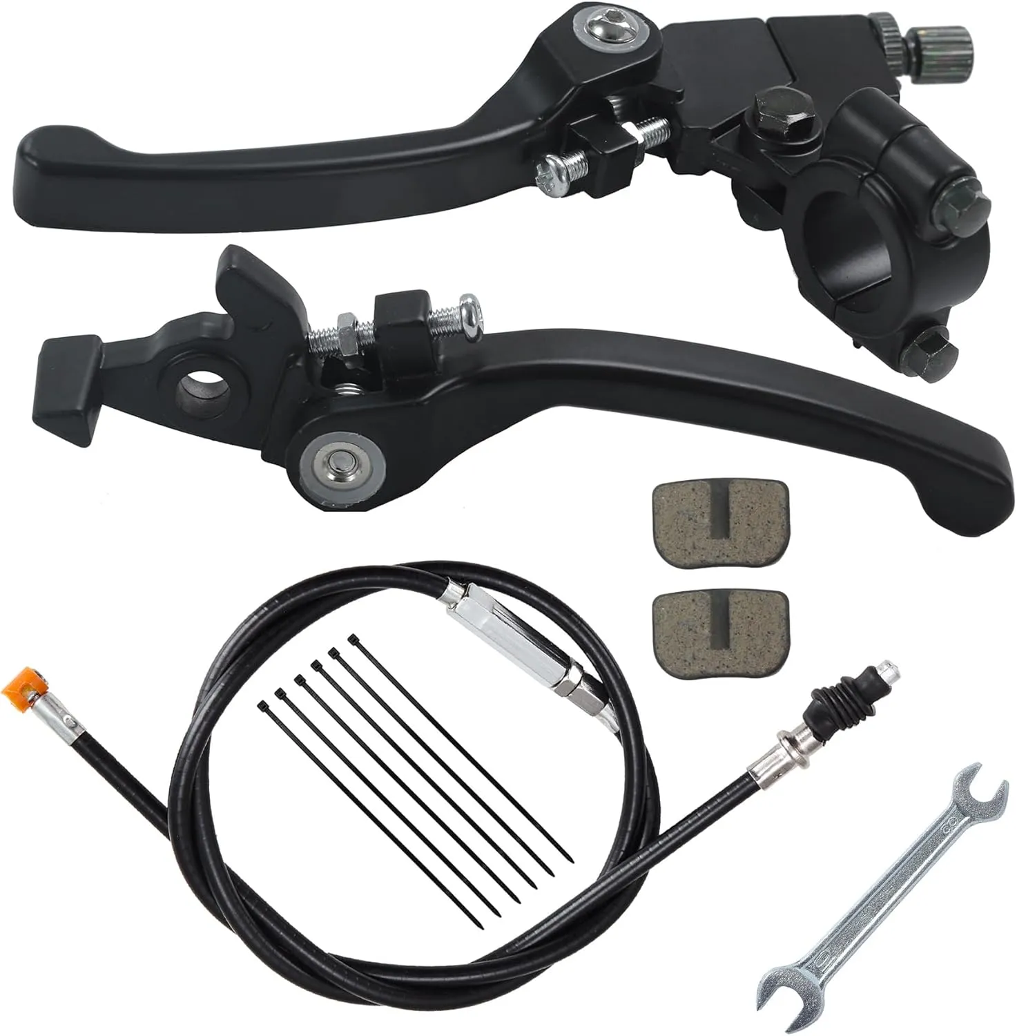 Folding Clutch Brake Lever with Clutch Cable Compatible with Apollo RFZ TaoTao SSR 110 125 Thumpstar 50cc 150cc 7/8 Handble Bar Xmotos Apollo 125 Pit Dirt Bike