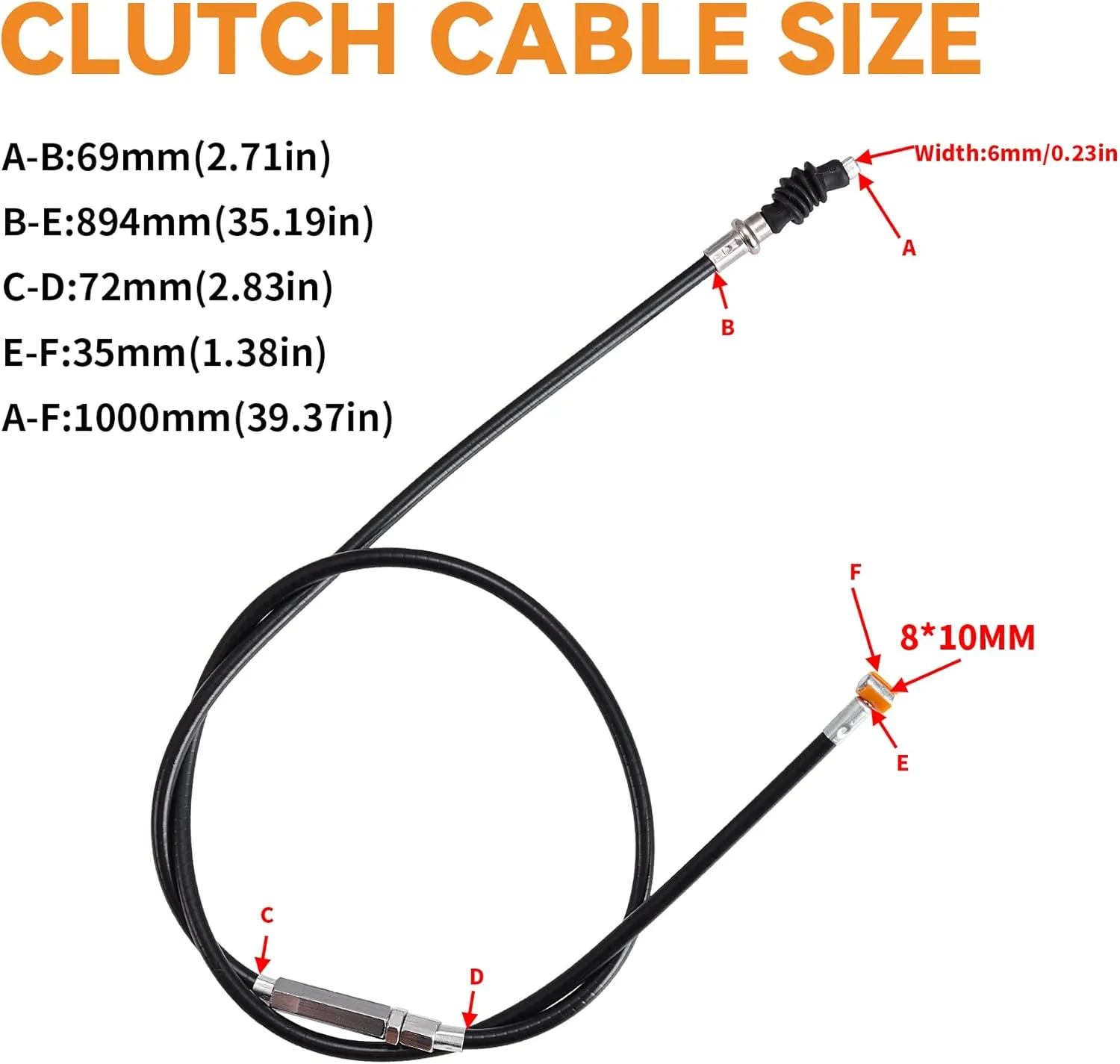 Folding Clutch Brake Lever with Clutch Cable Compatible with Apollo RFZ TaoTao SSR 110 125 Thumpstar 50cc 150cc 7/8 Handble Bar Xmotos Apollo 125 Pit Dirt Bike