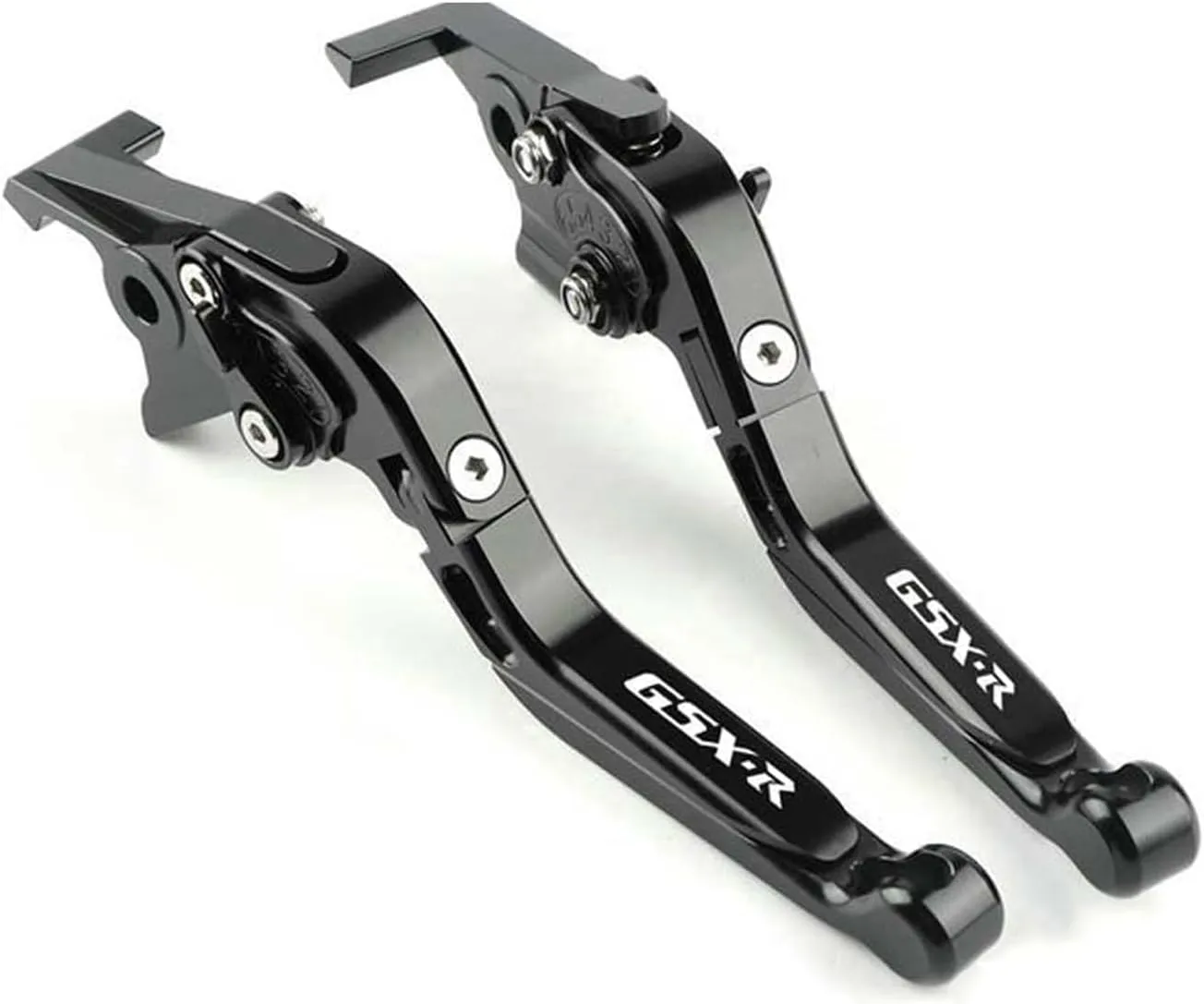for Suzuki GSXR 600 750 1000 Motorcycle Clutch Lever Folding Extendable Adjustable Handlebars Brake and Clutch Levers Set(Black)