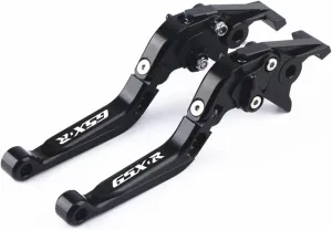 for Suzuki GSXR 600 750 1000 Motorcycle Clutch Lever Folding Extendable Adjustable Handlebars Brake and Clutch Levers Set(Black)