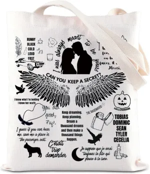 FOTAP Raven Merch Raven Series Tote Bag Raven Inspire Handbag Dark Romance Bookish Gift Book Lover Gift
