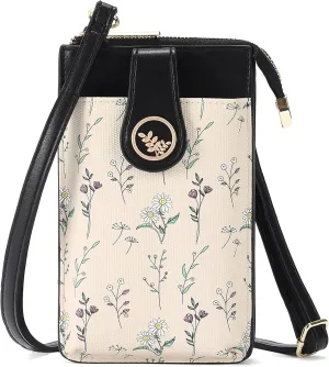 GAEKEAO Small Crossbody Bags for Women Leather Cell Phone Purse Bag Wallet with RFID Blocking Credit Card Slots