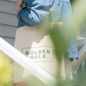 Golden Rule Cotton Logo Tote