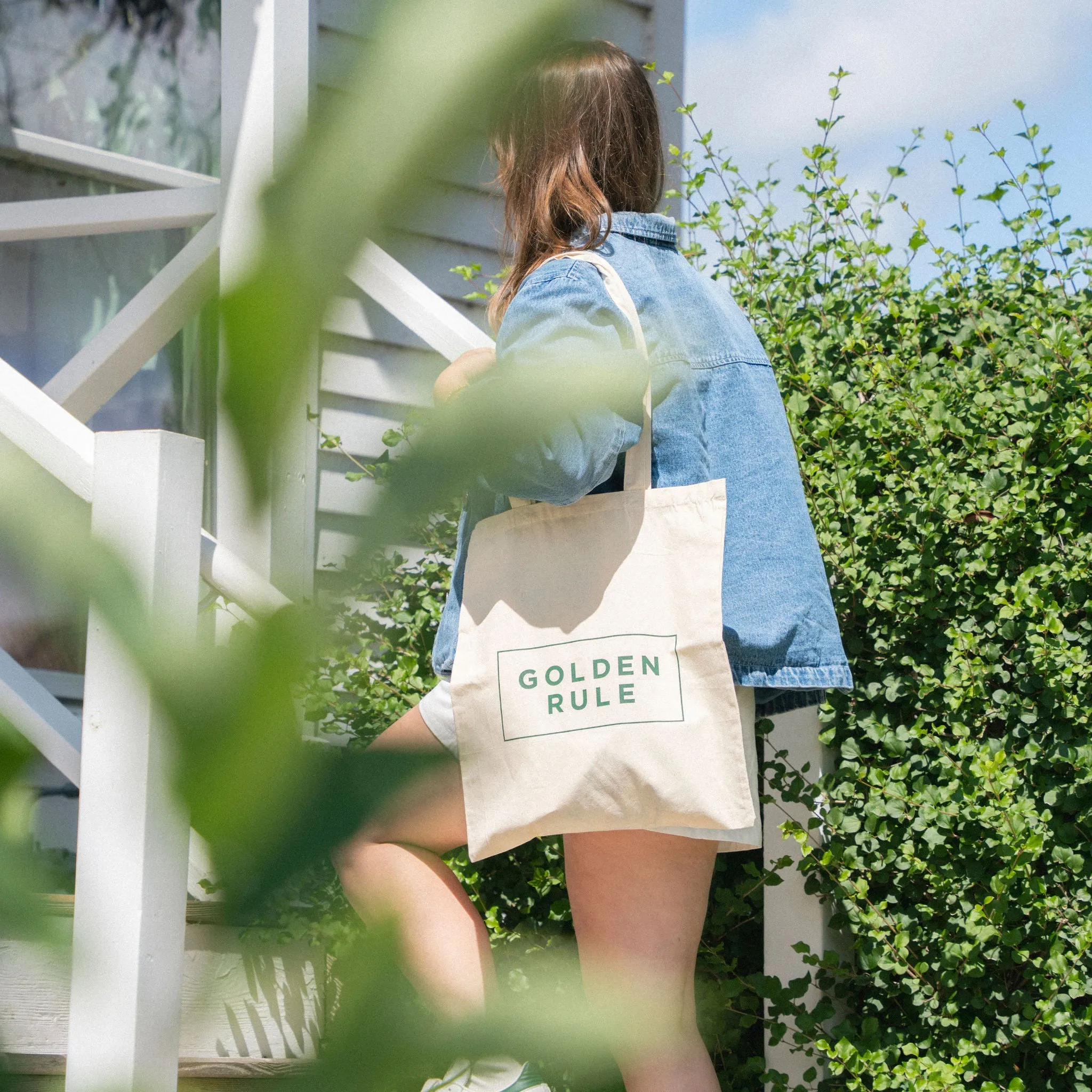 Golden Rule Cotton Logo Tote
