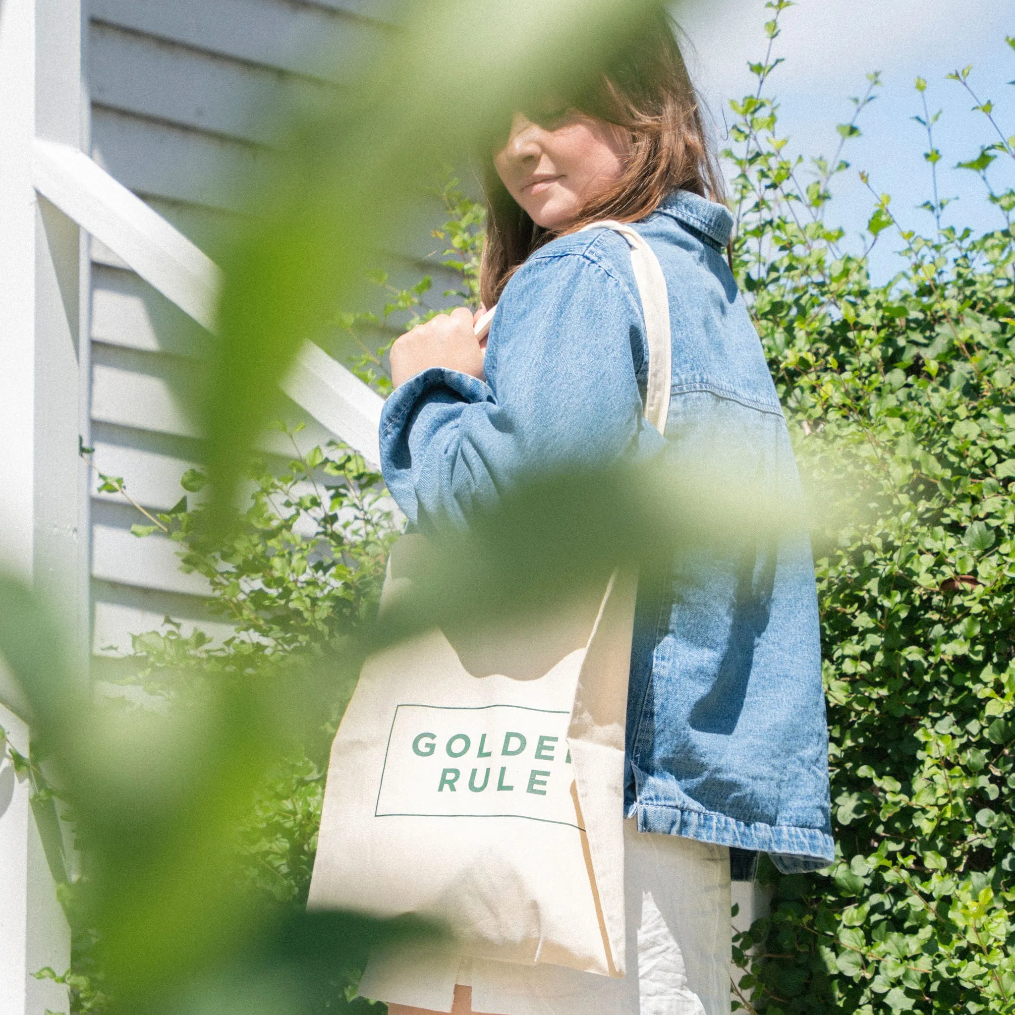 Golden Rule Cotton Logo Tote