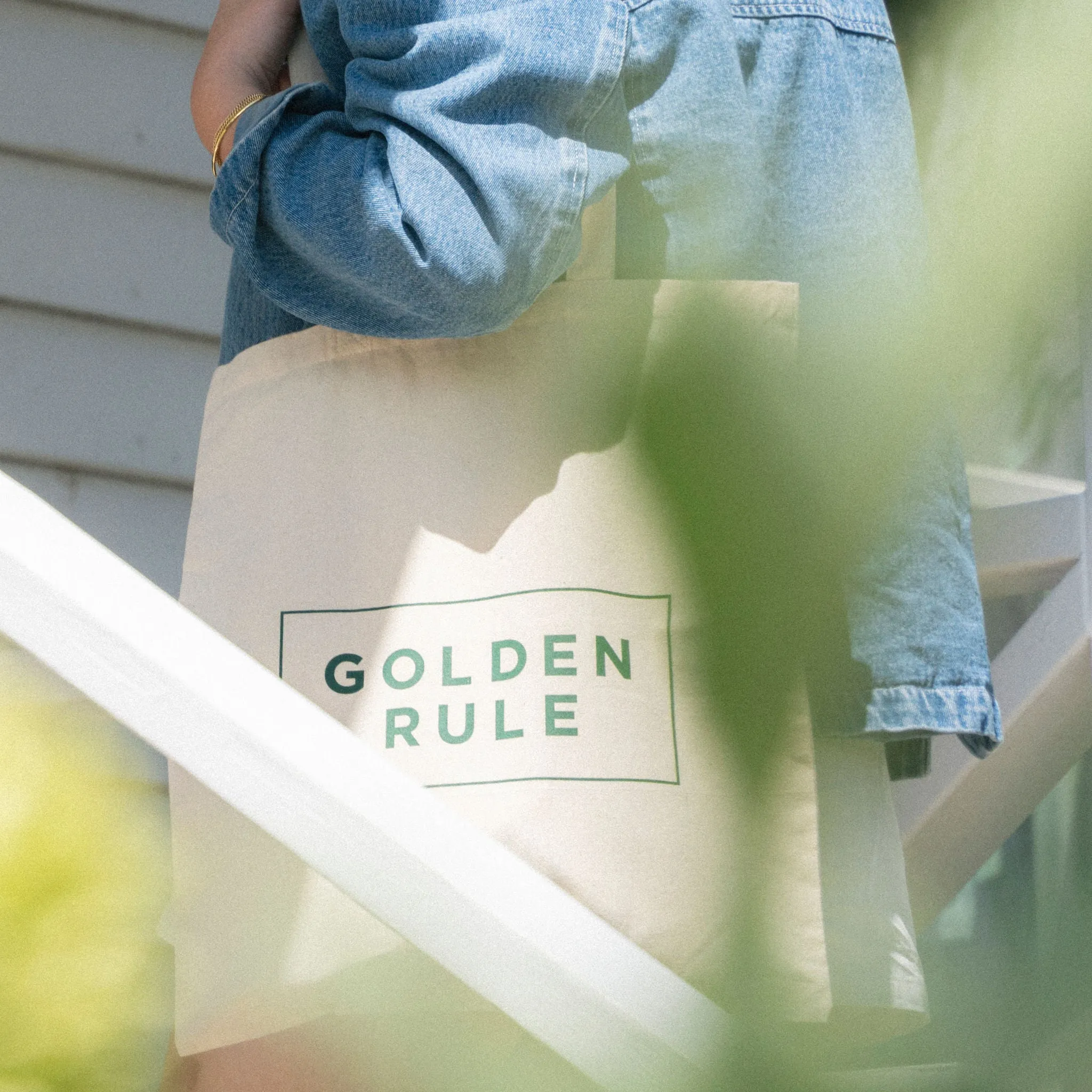 Golden Rule Cotton Logo Tote