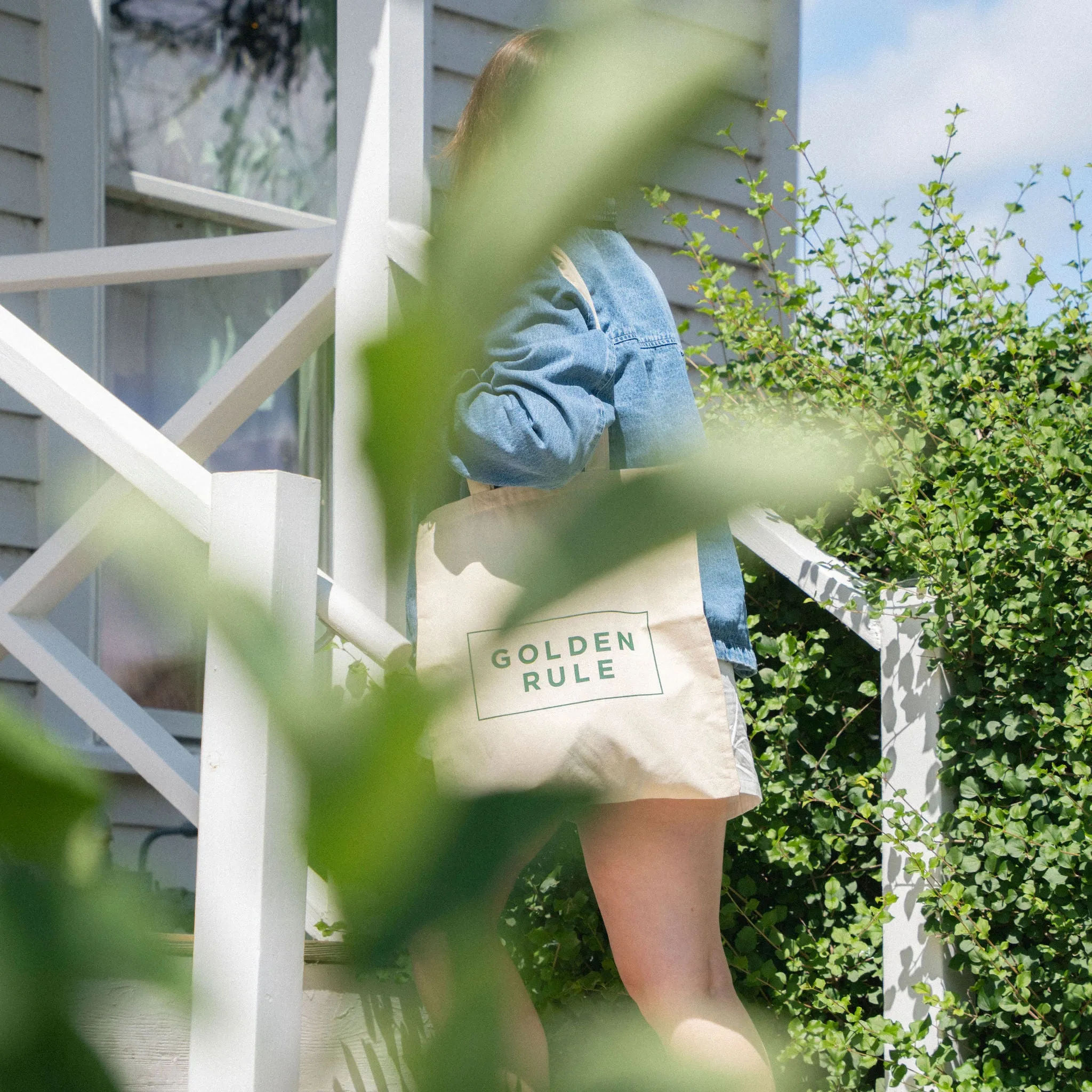 Golden Rule Cotton Logo Tote