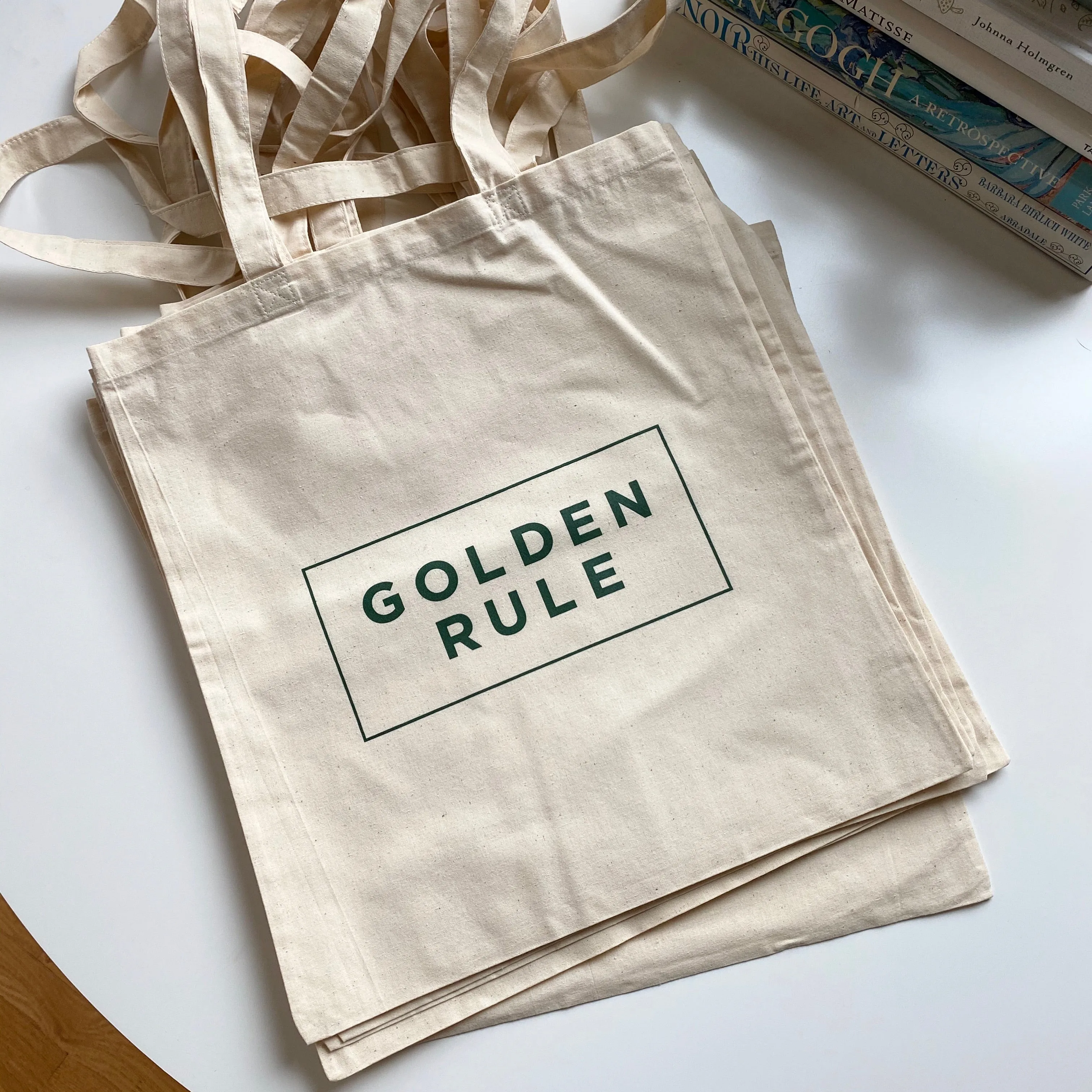 Golden Rule Cotton Logo Tote
