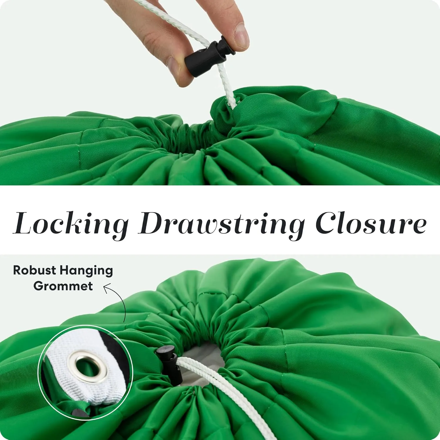 Handy Laundry Shoulder Strap Bag - Drawstring Locking Closure, Durable Nylon Material, Large Capacity, Heavy Duty Stitching, Perfect for Laundromat or College Dorm (Green | 30" x 40")