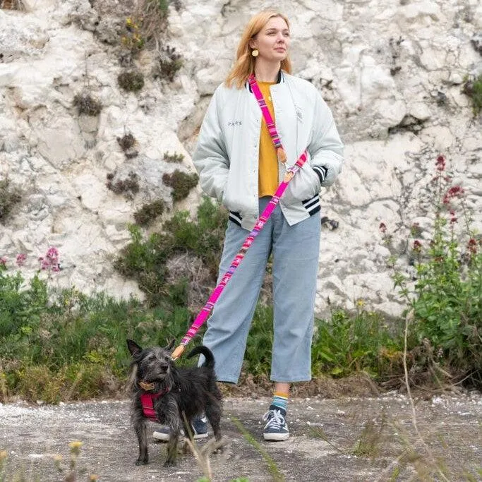 Inca Pink Hands Free (Coupler) Dog Lead