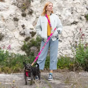 Inca Pink Hands Free (Coupler) Dog Lead