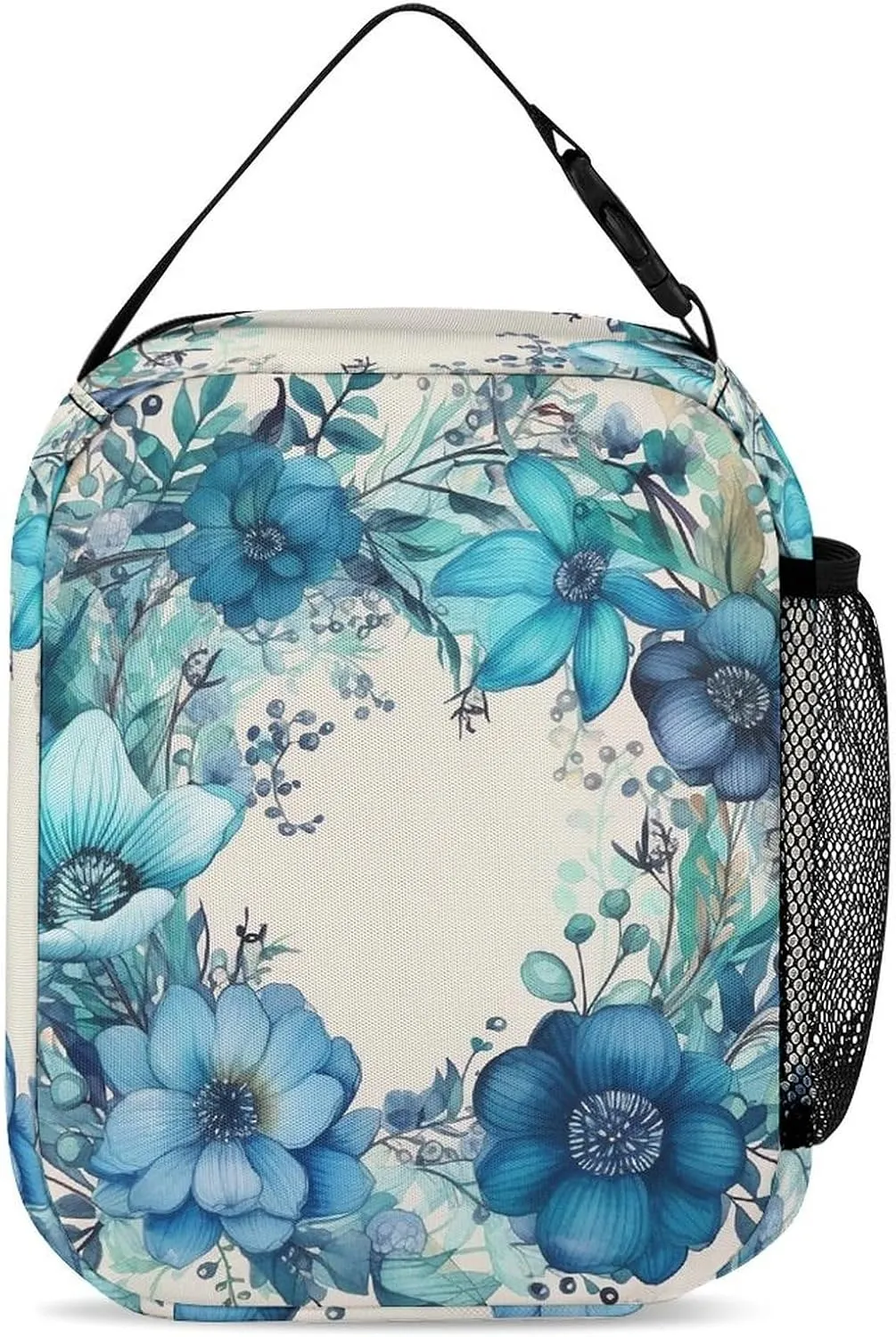 Insulated Lunch Bag for Women Men Portable Reusable Lunch Box Garland Frame Lunch Tote Bag for Work Picnic Travel