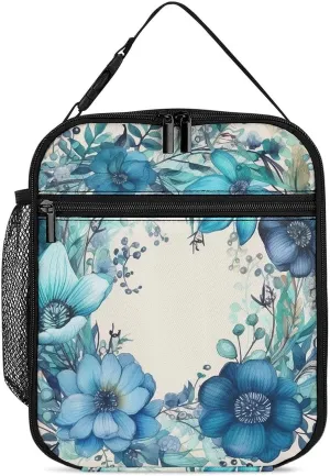 Insulated Lunch Bag for Women Men Portable Reusable Lunch Box Garland Frame Lunch Tote Bag for Work Picnic Travel