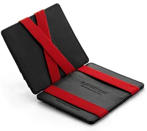 Jaimie Jacobs Magic Wallet Flap Boy Slim Front Pocket RFID (Black with Red)