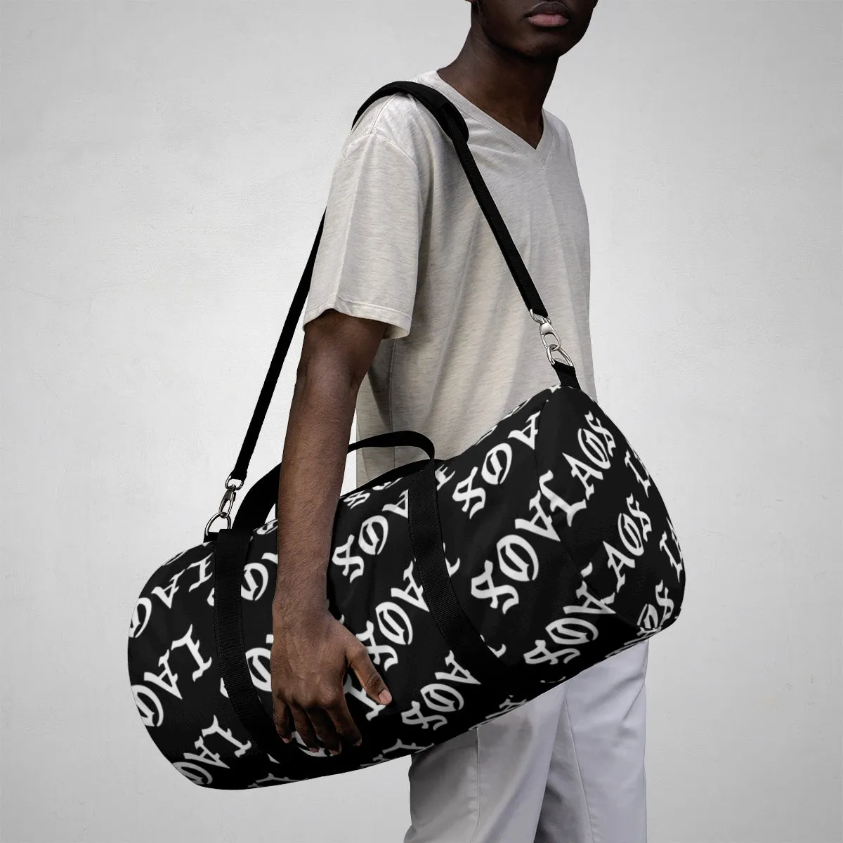 Laos Old English All-Over Duffle Bag