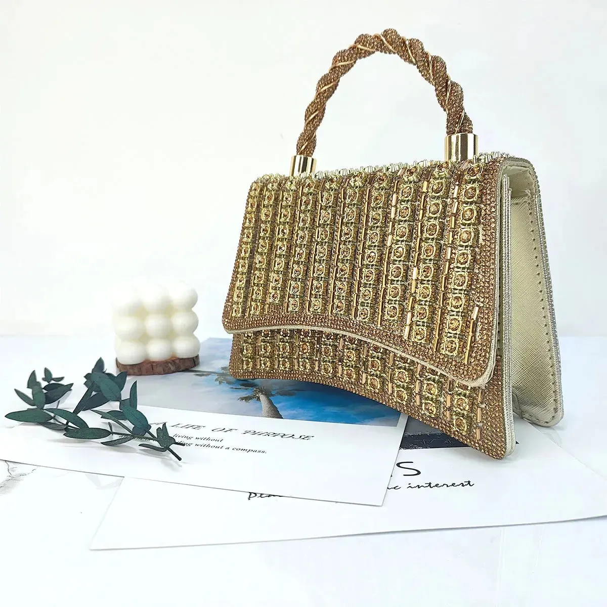 Lightweight Purses for Women Colored Rhinestone Tote Bag Besigner Luxury Bag Lightweight Purses for Women For Party Exquisite Fashion Crossbody Bags