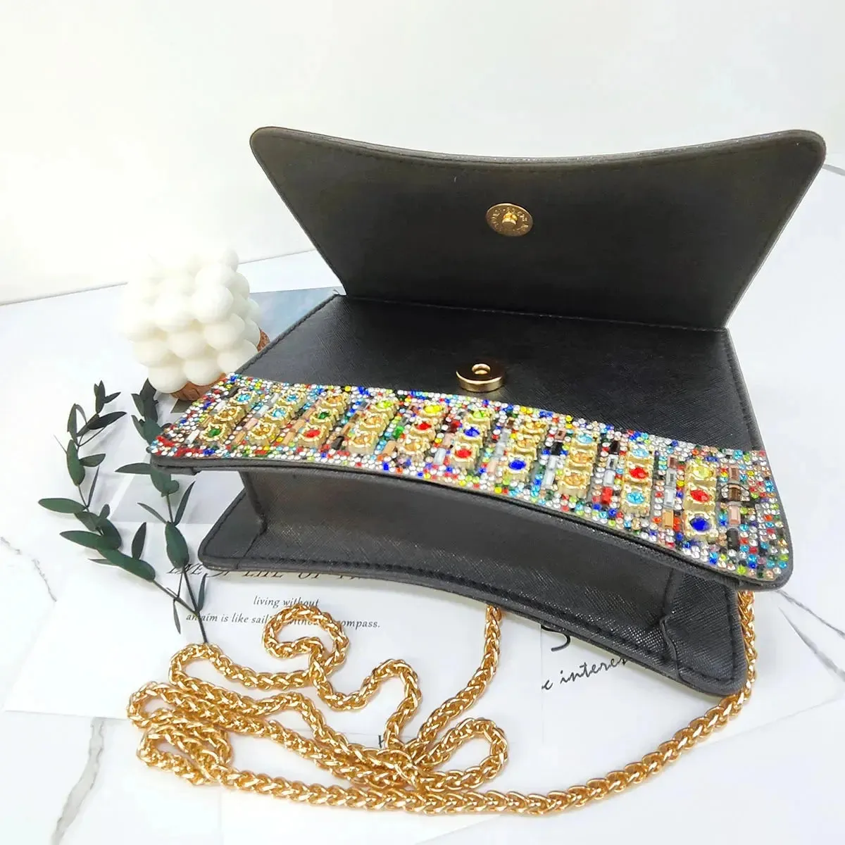 Lightweight Purses for Women Colored Rhinestone Tote Bag Besigner Luxury Bag Lightweight Purses for Women For Party Exquisite Fashion Crossbody Bags