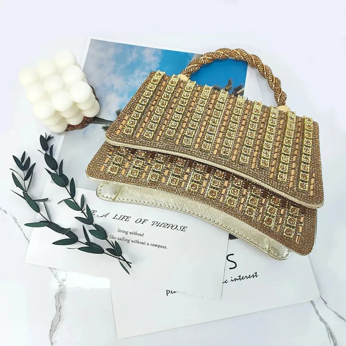 Lightweight Purses for Women Colored Rhinestone Tote Bag Besigner Luxury Bag Lightweight Purses for Women For Party Exquisite Fashion Crossbody Bags