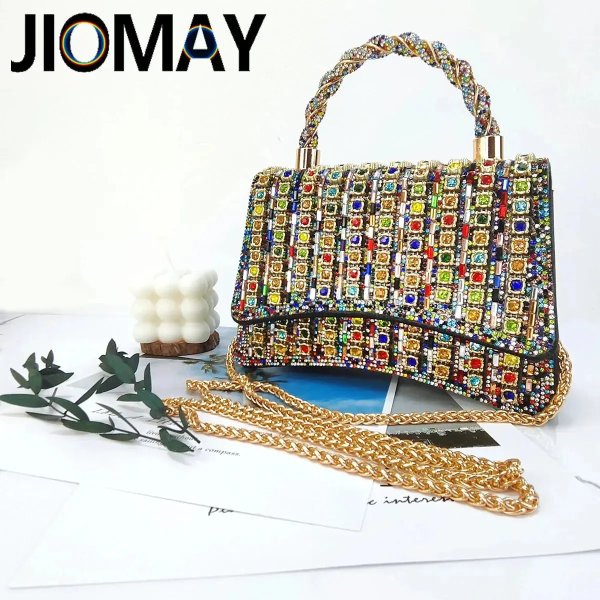 Lightweight Purses for Women Colored Rhinestone Tote Bag Besigner Luxury Bag Lightweight Purses for Women For Party Exquisite Fashion Crossbody Bags