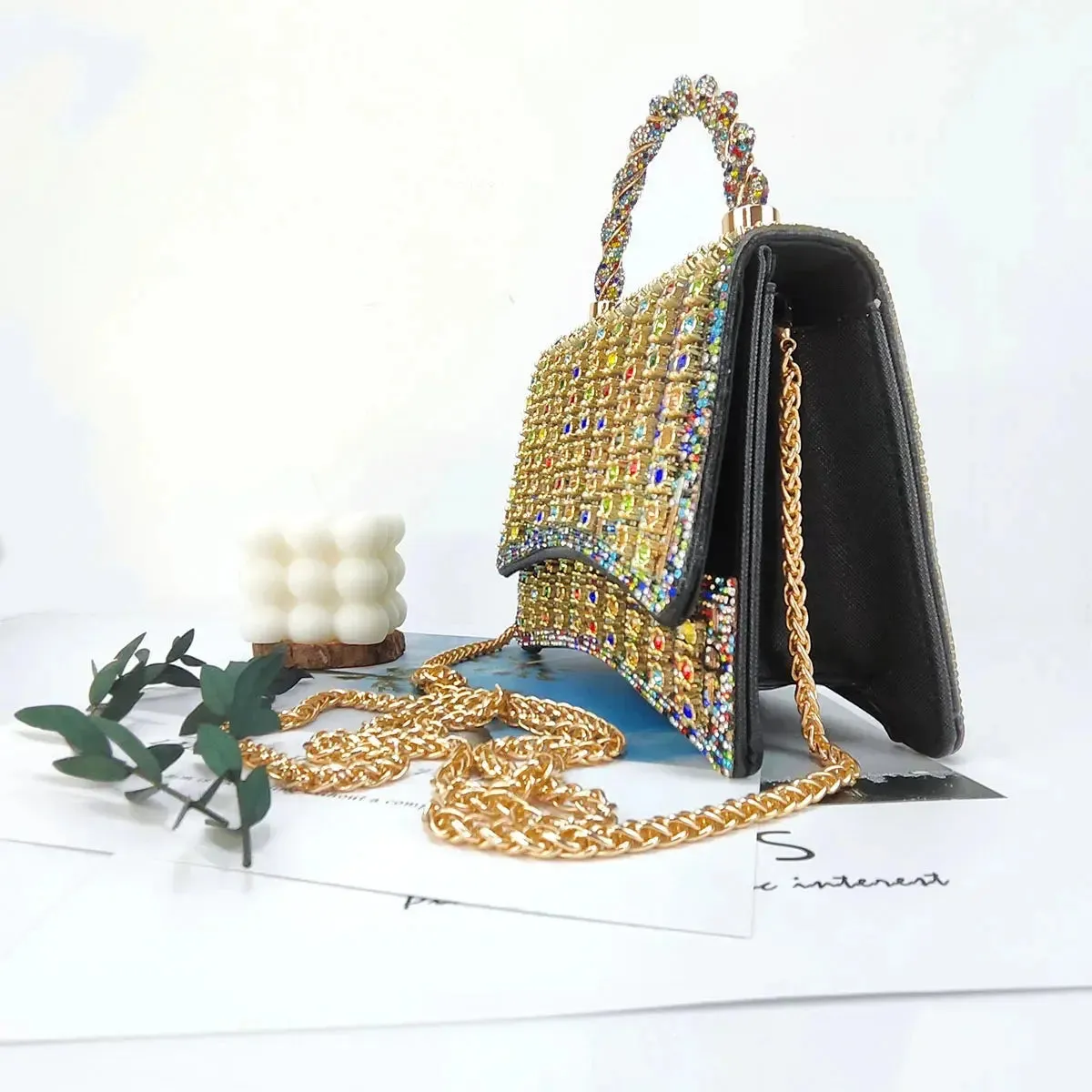Lightweight Purses for Women Colored Rhinestone Tote Bag Besigner Luxury Bag Lightweight Purses for Women For Party Exquisite Fashion Crossbody Bags
