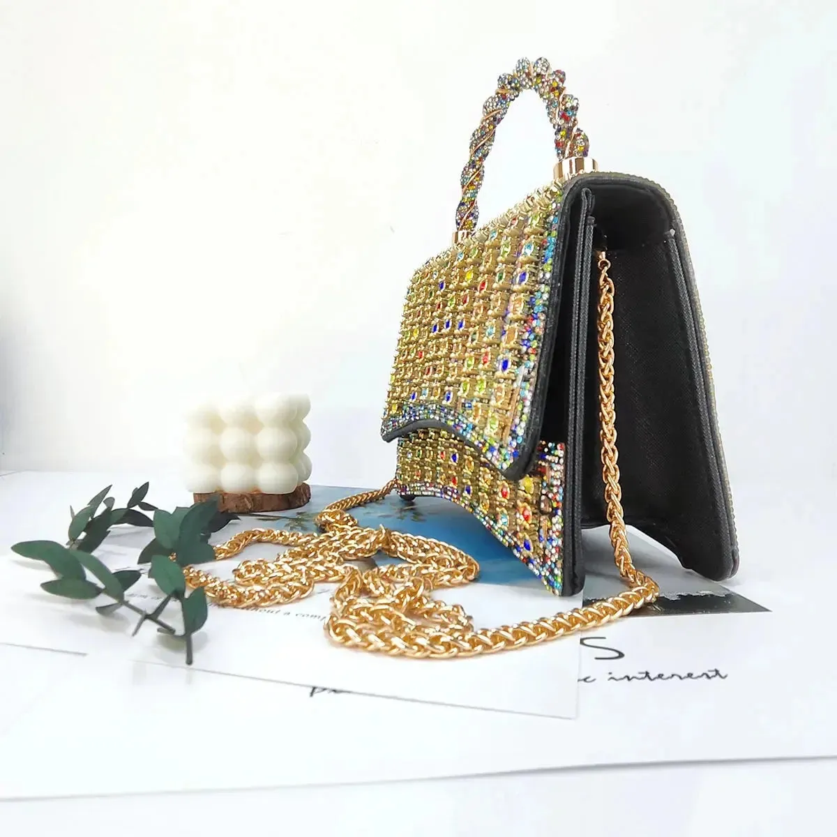 Lightweight Purses for Women Colored Rhinestone Tote Bag Besigner Luxury Bag Lightweight Purses for Women For Party Exquisite Fashion Crossbody Bags