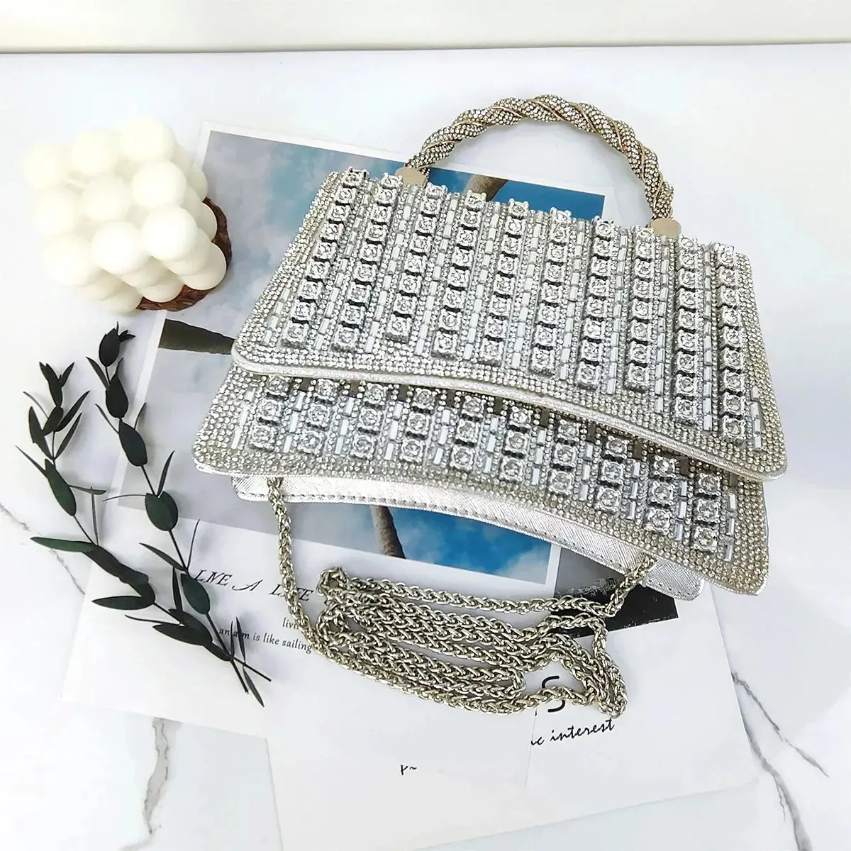 Lightweight Purses for Women Colored Rhinestone Tote Bag Besigner Luxury Bag Lightweight Purses for Women For Party Exquisite Fashion Crossbody Bags