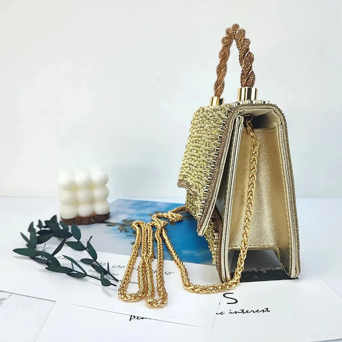 Lightweight Purses for Women Colored Rhinestone Tote Bag Besigner Luxury Bag Lightweight Purses for Women For Party Exquisite Fashion Crossbody Bags