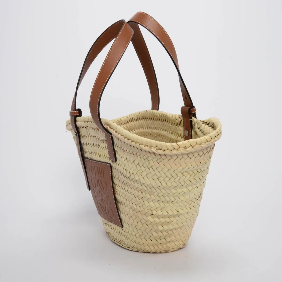 Loewe Tan Raffia Medium Basket Tote