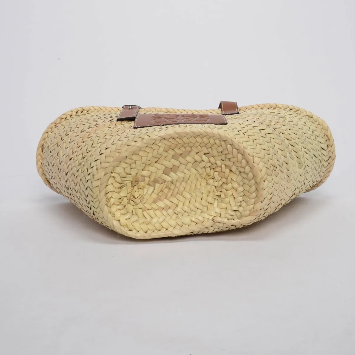 Loewe Tan Raffia Medium Basket Tote