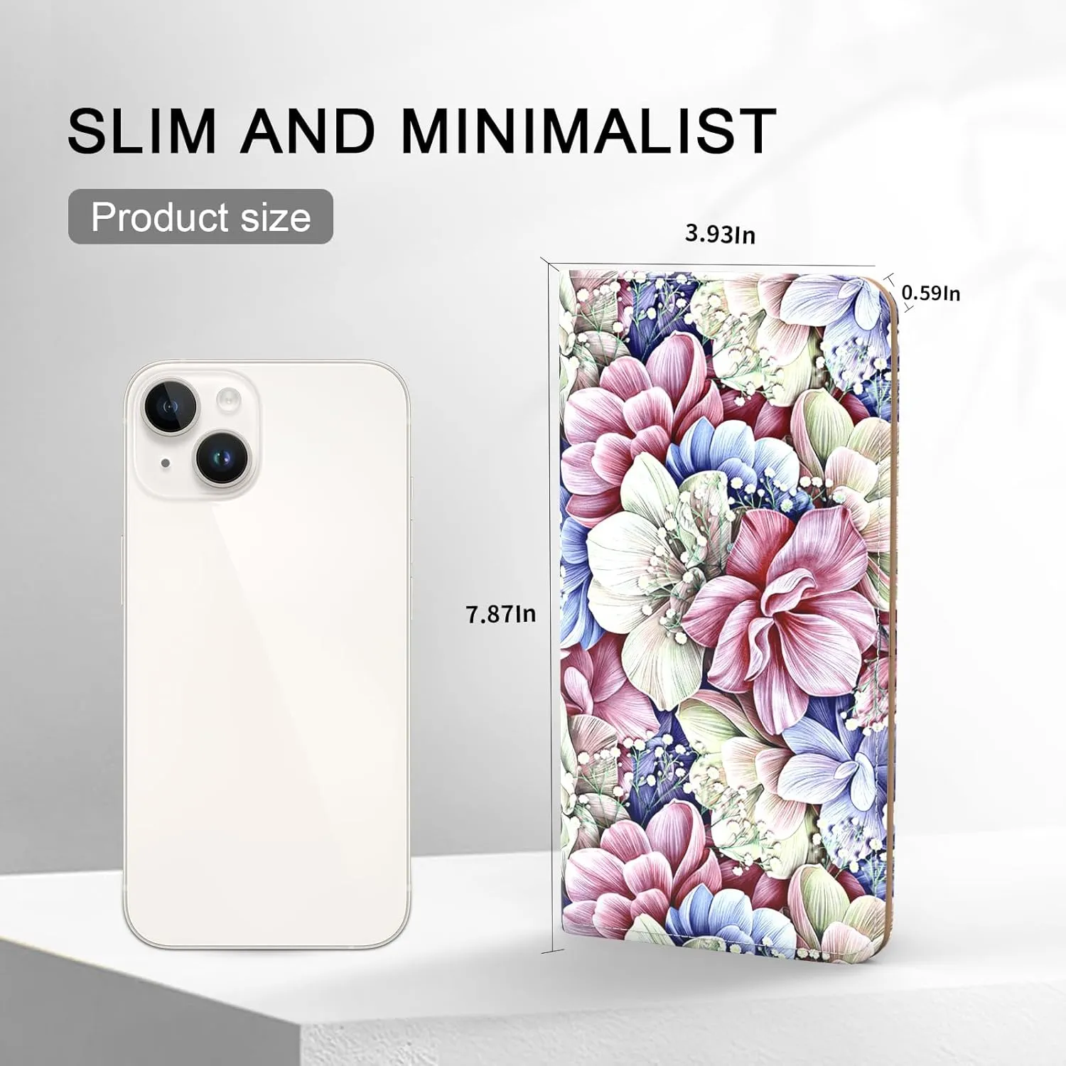 MEITRUE Ultra Slim Wallet for Women - Thin Leather RFID Blocking Bifold Clutch with 11 Card Slots