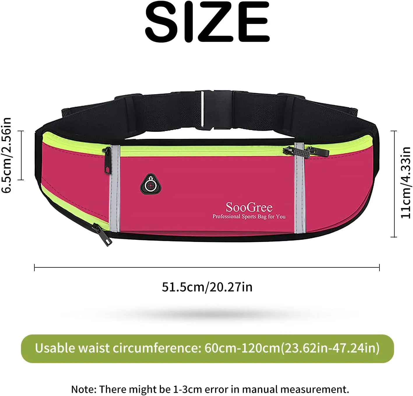 Men Women Running Belts,Slim Sport Belts,Waterproof Running Fanny Pack,Waterproof Running Waist Packs with Reflective Strip,Runner Belt for Running Walking Cycling Camping Gym (Rose)