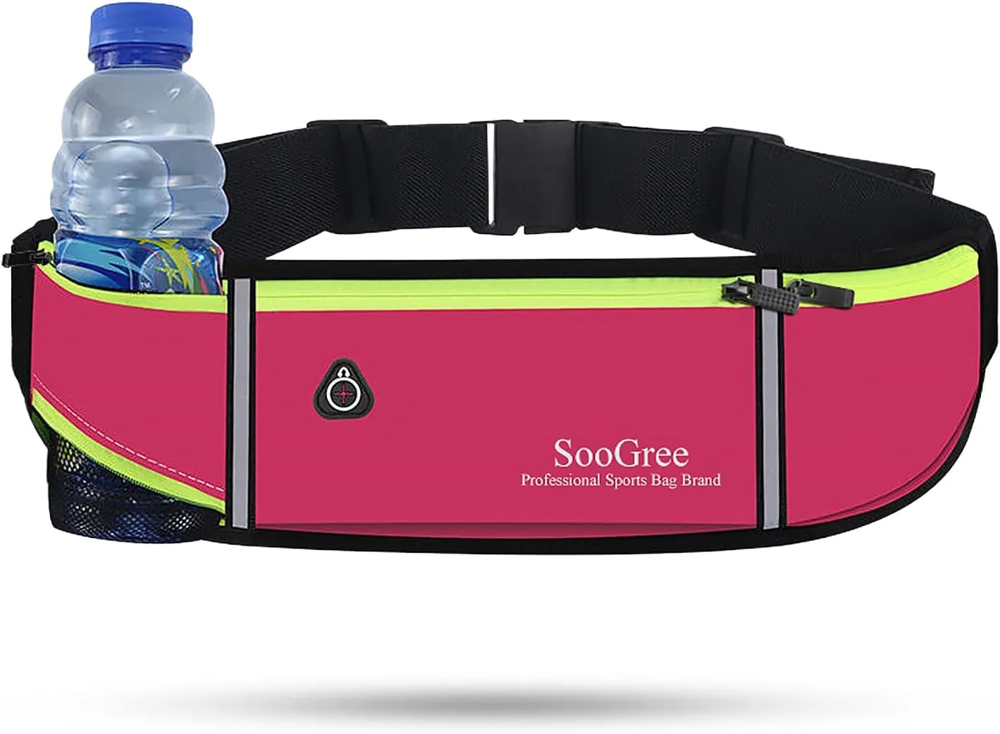 Men Women Running Belts,Slim Sport Belts,Waterproof Running Fanny Pack,Waterproof Running Waist Packs with Reflective Strip,Runner Belt for Running Walking Cycling Camping Gym (Rose)