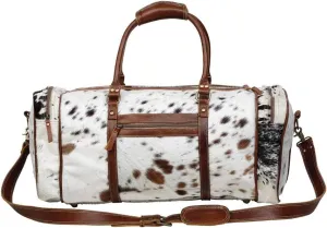 Myra Bag Amore Cowhide & Leather Duffle Travel Bag S-1122