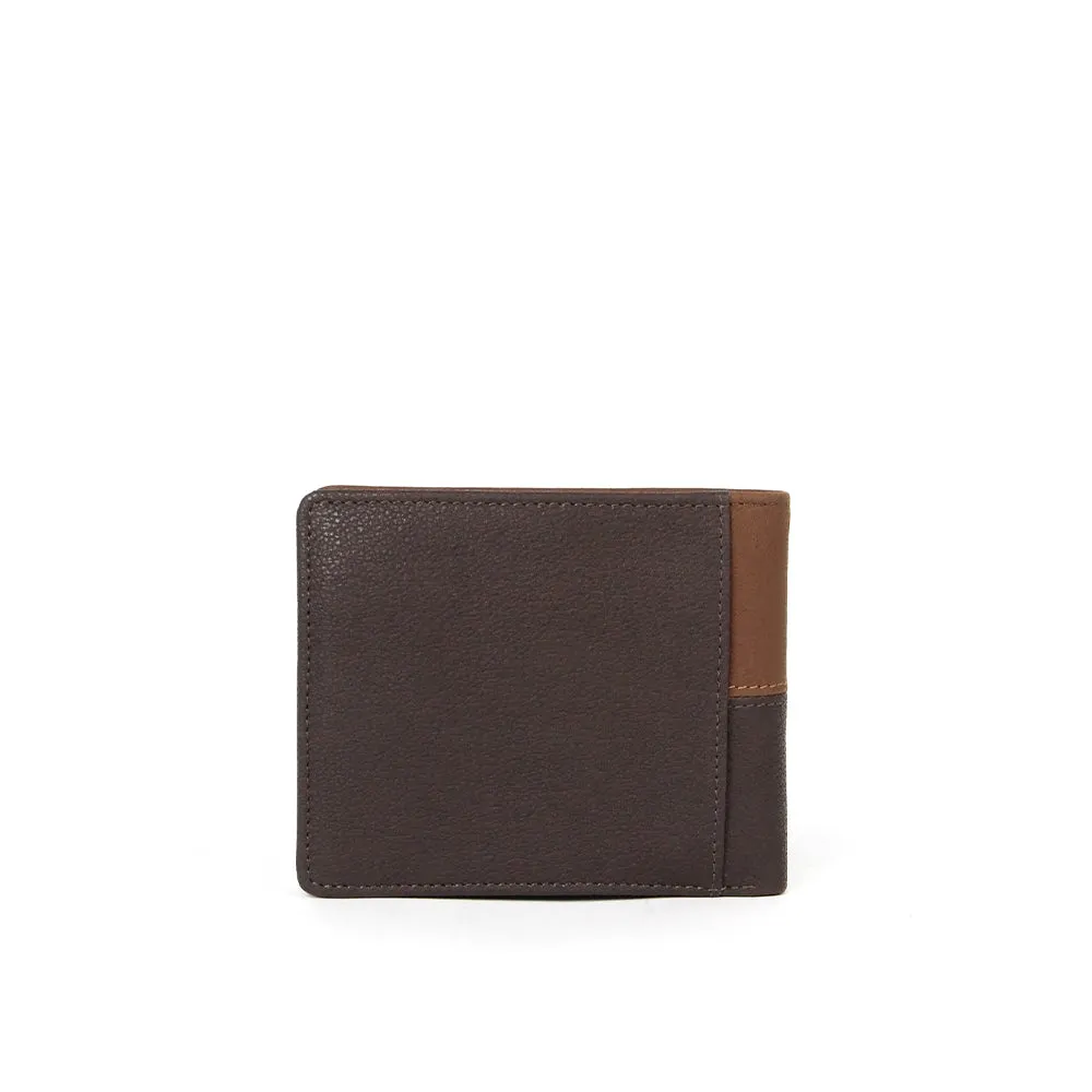 Picard Dallas Men's Bifold Leather Wallet with Card Window and Zipped Pouch (Tan)